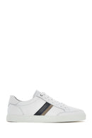 Men's White Lace-up Leather Sneaker | Derimod Men's White Lace-up Leather Sneaker | Derimod