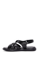 Women's Black Leather Comfort Sandals | Derimod Women's Black Leather Comfort Sandals | Derimod