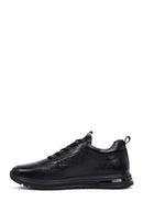 Men's Black Lace-Up Leather Casual Sneakers | Derimod Men's Black Lace-Up Leather Casual Sneakers | Derimod