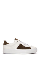 Women's Beige Leather Sneaker | Derimod Women's Beige Leather Sneaker | Derimod
