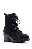 Women's Heeled Suede Leather Boots | Derimod Women's Heeled Suede Leather Boots | Derimod