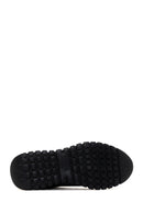 Erkek Siyah Bağcıklı Deri Sneaker | Derimod Erkek Siyah Bağcıklı Deri Sneaker | Derimod