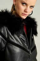 Ilyada Women's Leather Jacket | Derimod Ilyada Women's Leather Jacket | Derimod