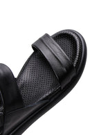 Women's Black Leather Comfort Sandals | Derimod Women's Black Leather Comfort Sandals | Derimod