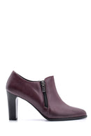 Women's Zipper Heeled Bootie | Derimod Women's Zipper Heeled Bootie | Derimod