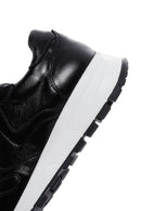 Kadın Siyah Kalın Tabanlı Deri Sneaker | Derimod Kadın Siyah Kalın Tabanlı Deri Sneaker | Derimod
