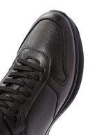 Erkek Siyah Bağcıklı Deri Casual Sneaker | Derimod Erkek Siyah Bağcıklı Deri Casual Sneaker | Derimod