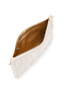 Women's White Long Chain Strap Clutch Bag | Derimod Women's White Long Chain Strap Clutch Bag | Derimod