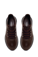 Erkek Kahverengi Bağcıklı Deri Casual Sneaker | Derimod Erkek Kahverengi Bağcıklı Deri Casual Sneaker | Derimod