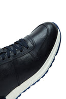 Erkek Lacivert Deri Sneaker | Derimod Erkek Lacivert Deri Sneaker | Derimod