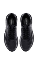 Erkek Siyah Bağcıklı Deri Casual Sneaker | Derimod Erkek Siyah Bağcıklı Deri Casual Sneaker | Derimod