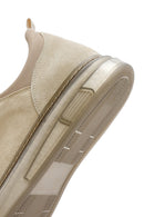 Men's Beige Lace-Up Suede Leather Sneaker | Derimod Men's Beige Lace-Up Suede Leather Sneaker | Derimod