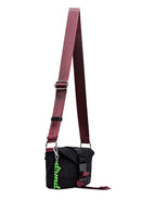 Women's Black Long Strap Mini Fabric Crossbody Bag | Derimod Women's Black Long Strap Mini Fabric Crossbody Bag | Derimod