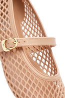 Women's Beige Buckled Jelly Ballerinas | Derimod Women's Beige Buckled Jelly Ballerinas | Derimod