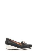 Dolgu Topuklu Kadın Deri Loafer | Derimod Dolgu Topuklu Kadın Deri Loafer | Derimod