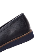 Erkek Lacivert Deri Baskılı Casual Loafer | Derimod Erkek Lacivert Deri Baskılı Casual Loafer | Derimod