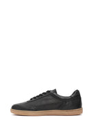 Men's Black Lace-up Leather Sneaker | Derimod Men's Black Lace-up Leather Sneaker | Derimod