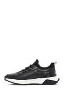 Erkek Siyah Bağcıklı Deri Sneaker | Derimod Erkek Siyah Bağcıklı Deri Sneaker | Derimod