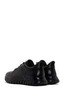 Erkek Siyah Bağcıklı Deri Sneaker | Derimod Erkek Siyah Bağcıklı Deri Sneaker | Derimod