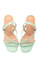 Women's Green Heeled Sandals | Derimod Women's Green Heeled Sandals | Derimod