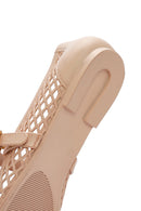 Women's Beige Buckled Jelly Ballerinas | Derimod Women's Beige Buckled Jelly Ballerinas | Derimod