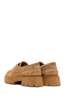 Woman Camel Lace-Up Thick-Soled Suede Casual Shoes | Derimod Woman Camel Lace-Up Thick-Soled Suede Casual Shoes | Derimod