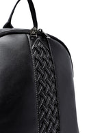 Women's Black Patterned Backpack | Derimod Women's Black Patterned Backpack | Derimod
