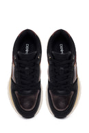 Woman Black Lace-Up Chunky Sneaker | Derimod Woman Black Lace-Up Chunky Sneaker | Derimod