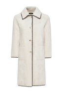 Montblanc Women's White Teddy Coat | Derimod Montblanc Women's White Teddy Coat | Derimod