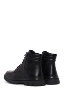 Male Black Zip Closure Leather Combat Boots | Derimod Male Black Zip Closure Leather Combat Boots | Derimod