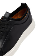 Erkek Siyah Bağcıklı Kalın Tabanlı Deri Sneaker | Derimod Erkek Siyah Bağcıklı Kalın Tabanlı Deri Sneaker | Derimod