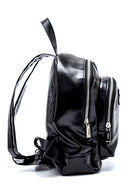 Women's Crinkled Patent Leather Backpack | Derimod Women's Crinkled Patent Leather Backpack | Derimod