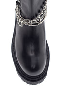 Women's Leather Chelsea Chain Boots | Derimod Women's Leather Chelsea Chain Boots | Derimod