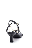 Women's Black Chain Heeled Sandals | Derimod Women's Black Chain Heeled Sandals | Derimod