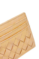 Woman Gold Braided Card Holder | Derimod Woman Gold Braided Card Holder | Derimod