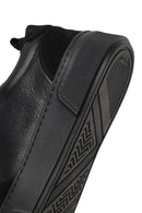 Men's Black Lace-Up Thick-Soled Leather Sneaker | Derimod Men's Black Lace-Up Thick-Soled Leather Sneaker | Derimod