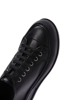 Kadın Siyah Deri Kalın Tabanlı Sneaker | Derimod Kadın Siyah Deri Kalın Tabanlı Sneaker | Derimod