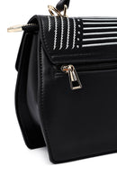 Women's Black Printed Long Shoulder Bag | Derimod Women's Black Printed Long Shoulder Bag | Derimod