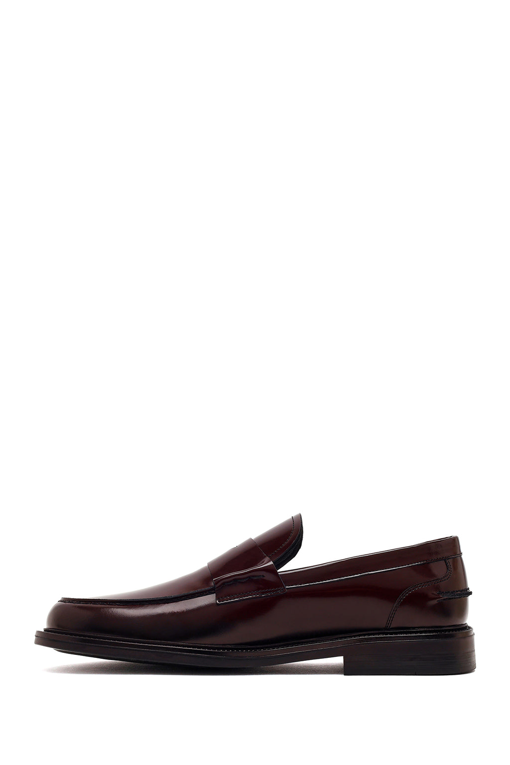 Erkek Bordo Deri Klasik Loafer