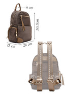 Women's Brown Fabric Backpack | Derimod Women's Brown Fabric Backpack | Derimod