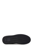 Erkek Siyah Bağcıklı Deri Sneaker | Derimod Erkek Siyah Bağcıklı Deri Sneaker | Derimod