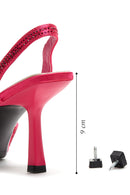 Women's Pink Stone Heeled Shoes | Derimod Women's Pink Stone Heeled Shoes | Derimod