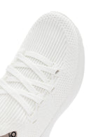 Derimod Zero Women's White Lace-Up Thick Soled Fabric Sneaker | Derimod Derimod Zero Women's White Lace-Up Thick Soled Fabric Sneaker | Derimod