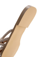Women's Beige Stone Slippers | Derimod Women's Beige Stone Slippers | Derimod