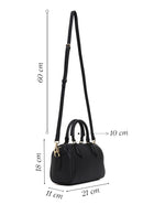 Woman Black Long-Strap Leather Shoulder Bag | Derimod Woman Black Long-Strap Leather Shoulder Bag | Derimod