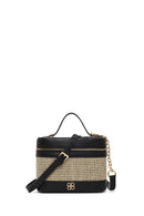 Woman Black Long-Strap Printed Mini Box Crossbody Bag | Derimod Woman Black Long-Strap Printed Mini Box Crossbody Bag | Derimod