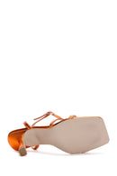 Women's Orange Ankle Strap Heel Sandals | Derimod Women's Orange Ankle Strap Heel Sandals | Derimod