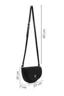 Woman Black Long-Strap Printed Mini Crossbody Bag | Derimod Woman Black Long-Strap Printed Mini Crossbody Bag | Derimod
