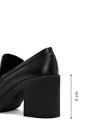 Kadın Siyah Kalın Topuklu Loafer | Derimod Kadın Siyah Kalın Topuklu Loafer | Derimod