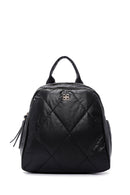 Women's Black Quilted Backpack | Derimod Women's Black Quilted Backpack | Derimod